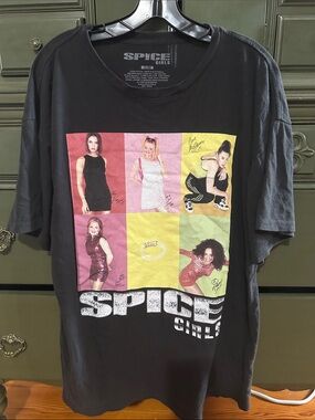 Spice Girls Black Graphic Short Sleeve Concert Tee